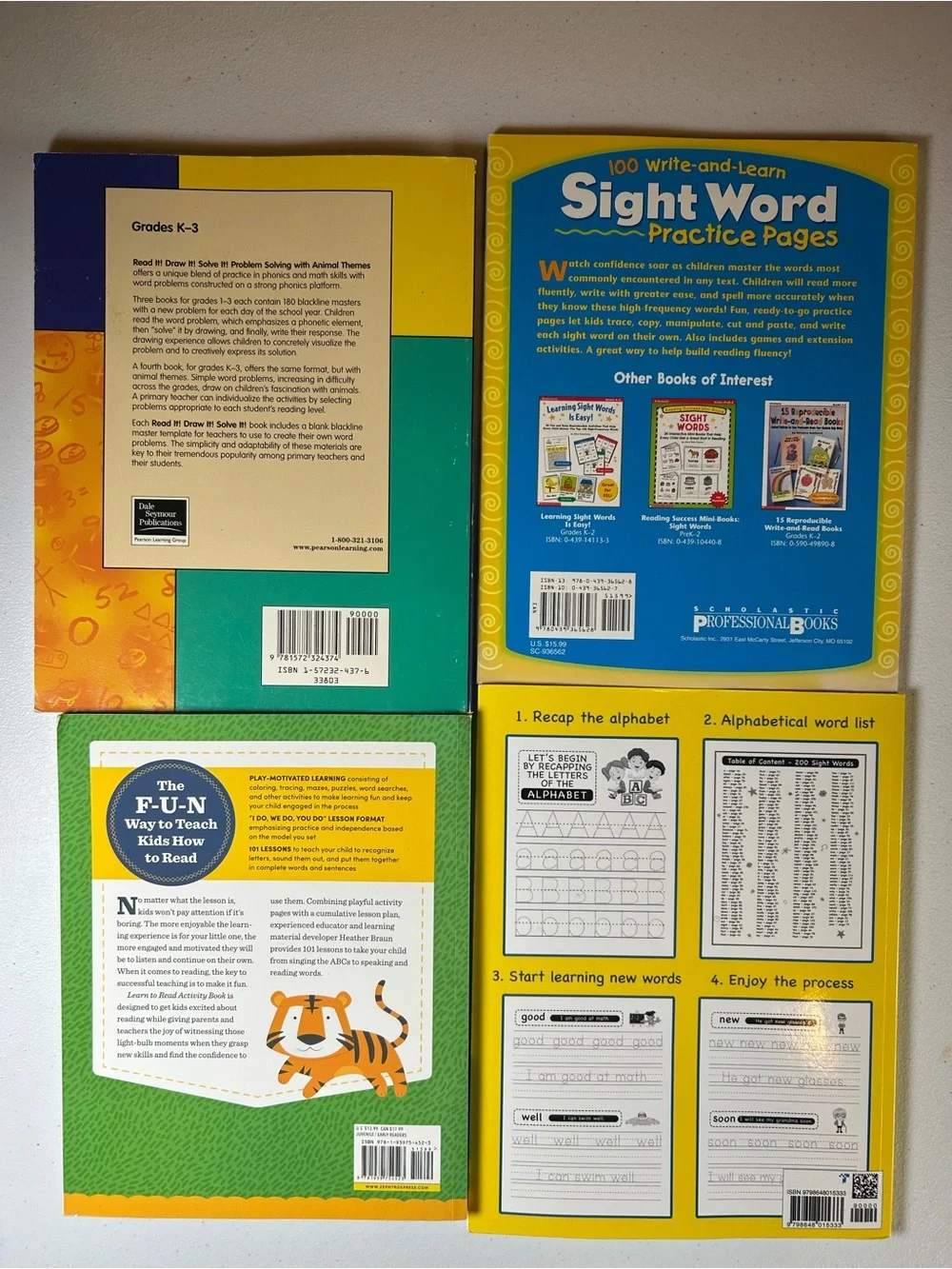 Kids Early Reading & Sight Words Book Bundle (4 Books) Grade K-3